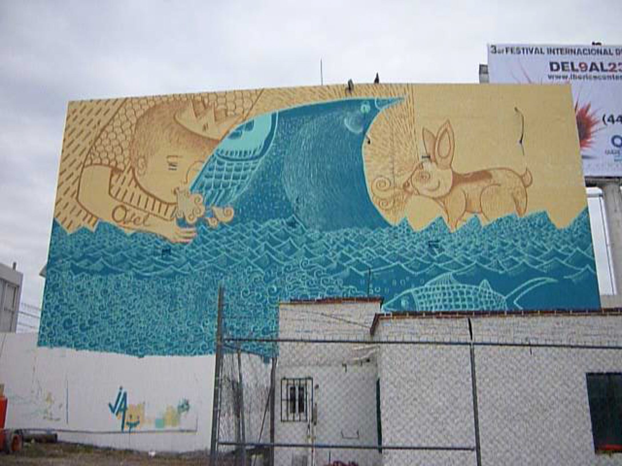 conejo, mundo, ola